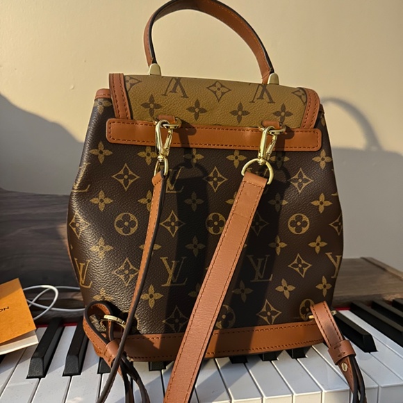 LOUIS VUITTON Monogram Reverse Dauphine Backpack Brown M45142 - Picture 2 of 7
